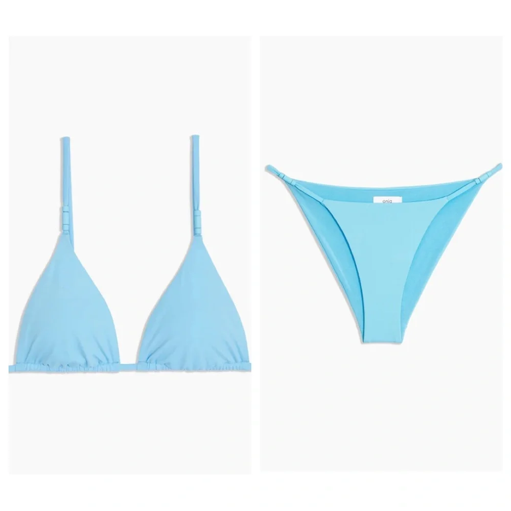 Onia Capri Blue Bikini Set, Alexa Top & Martina Bottom, NWT